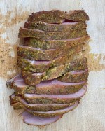 Gerookte beenham met honing-mosterdsaus