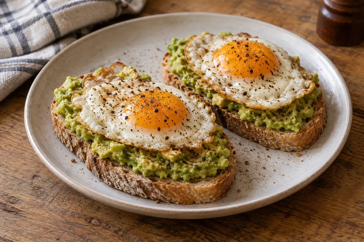 Avocado met ei op brood