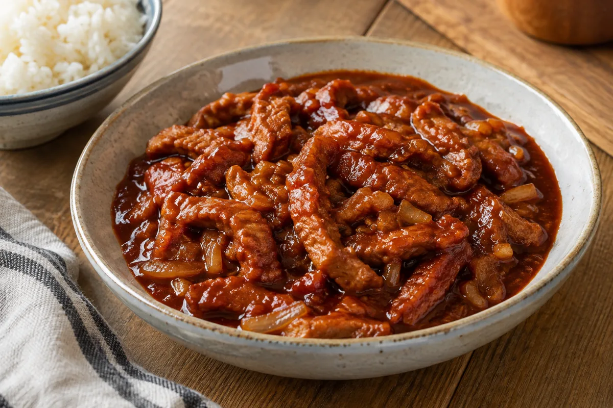 Babi pangang met zelfgemaakte saus