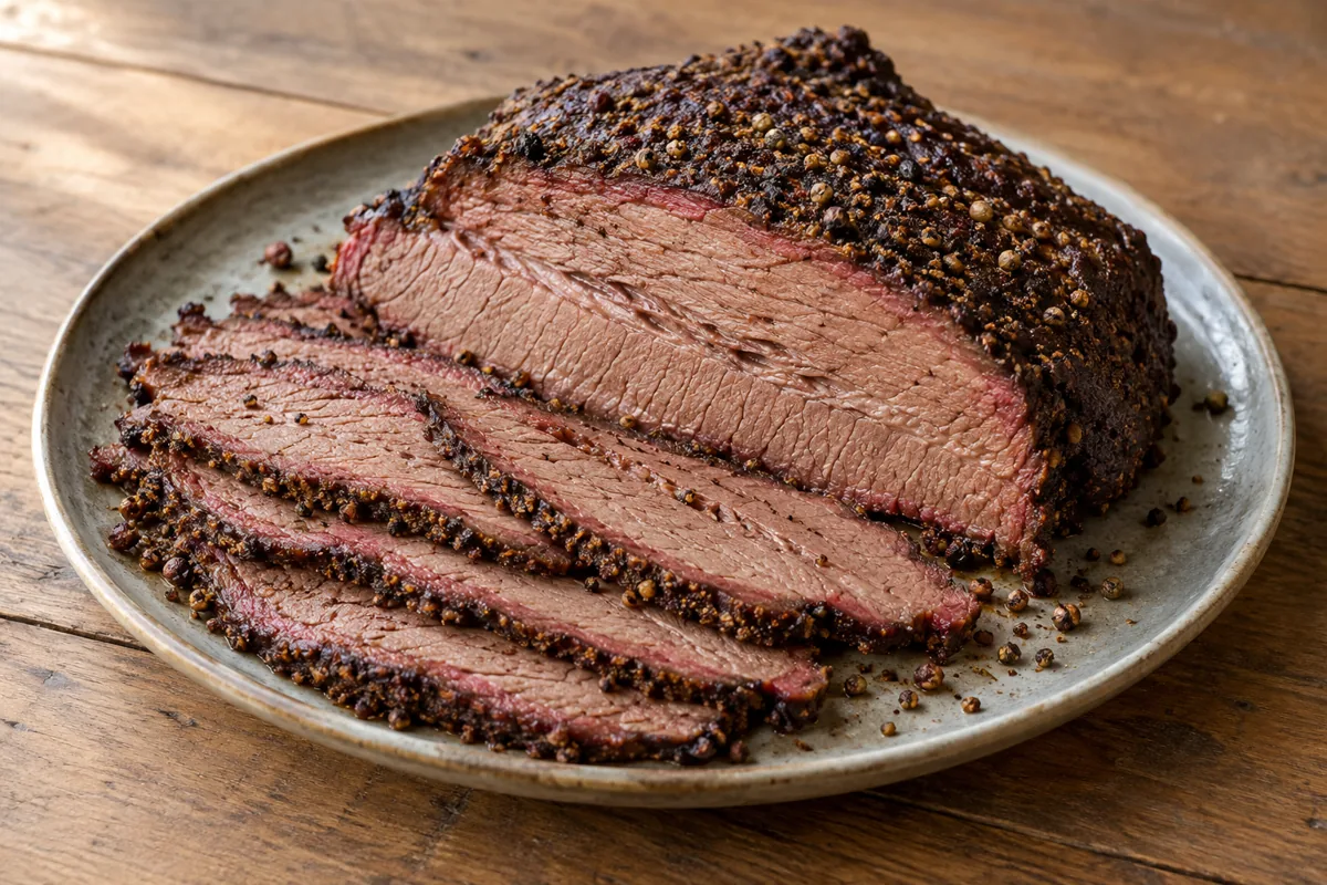 Brisket pastrami zonder nitriet