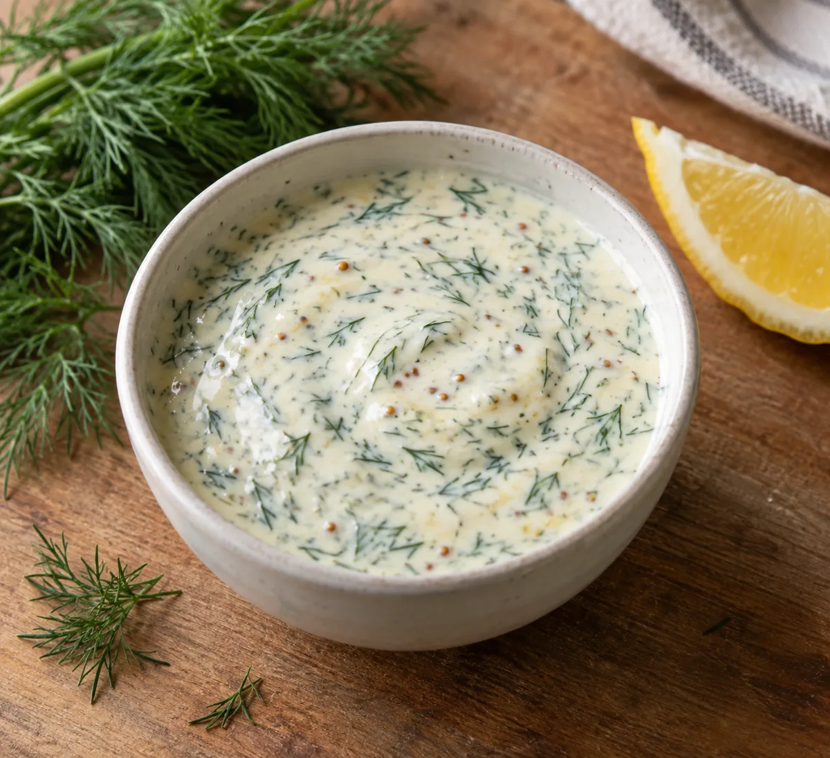 Dille-mosterdsaus met yoghurt