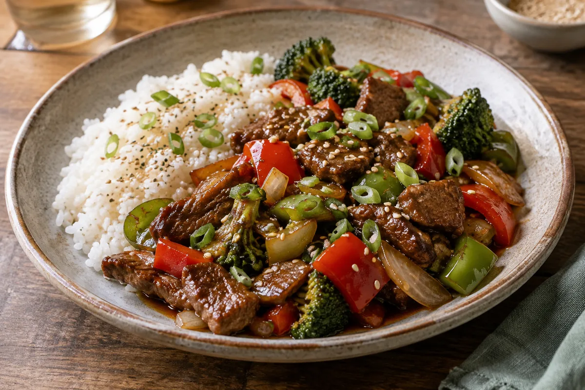 Entrecote teriyaki met paprika