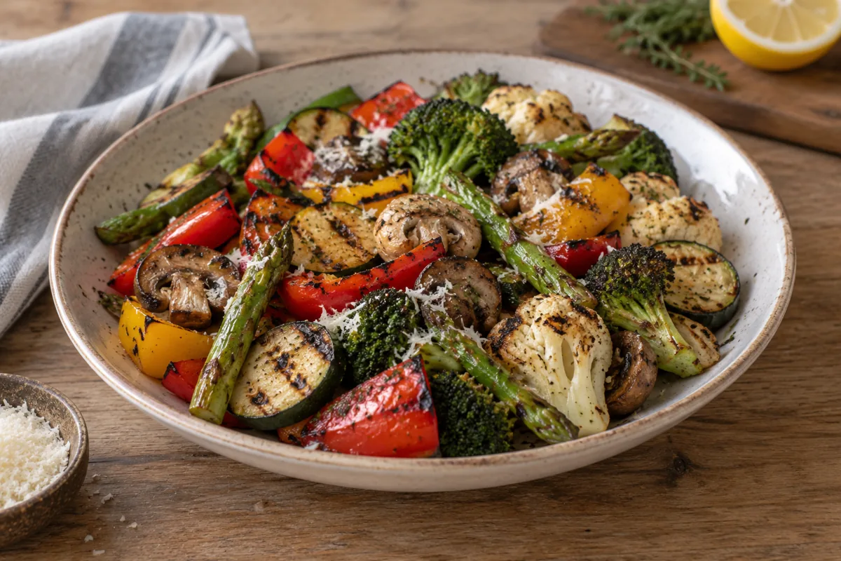 Gegrilde groenten met knoflook