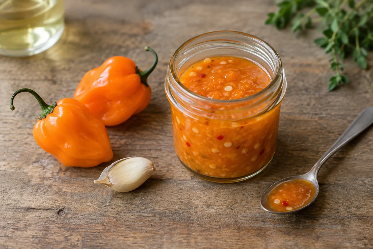 Habanero-sambal met kruidenazijn