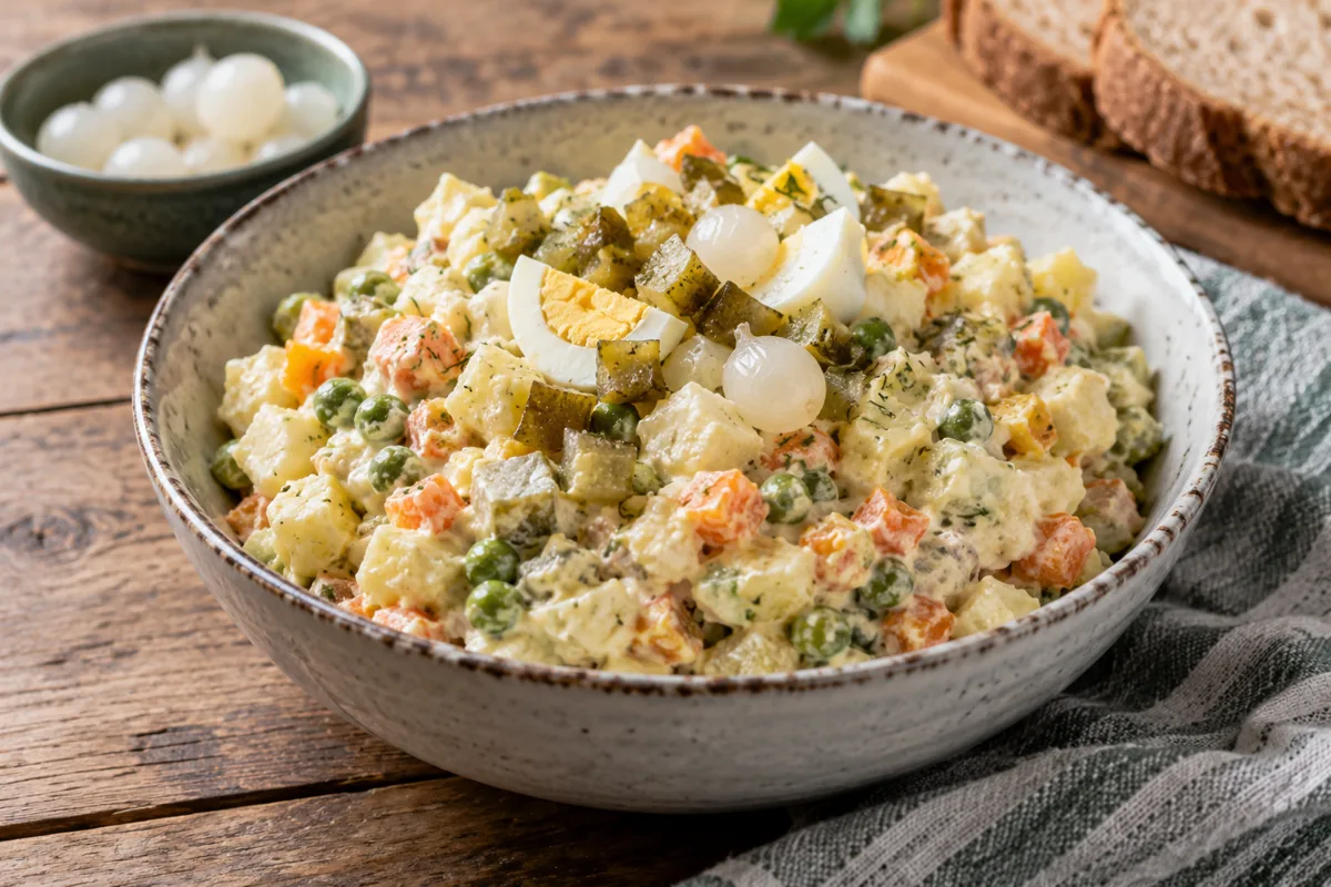 Huzarensalade met ei en augurk