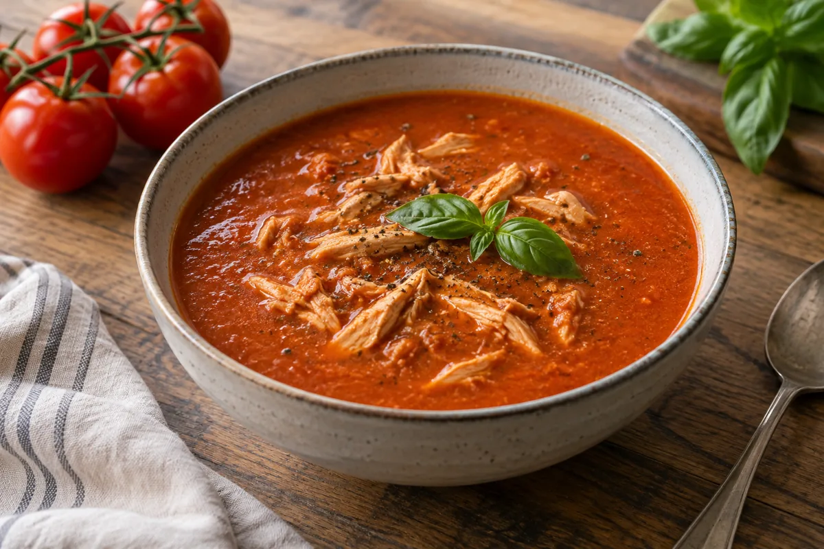 Keto Tomaten-Kippensoep met Verse Trostomaten