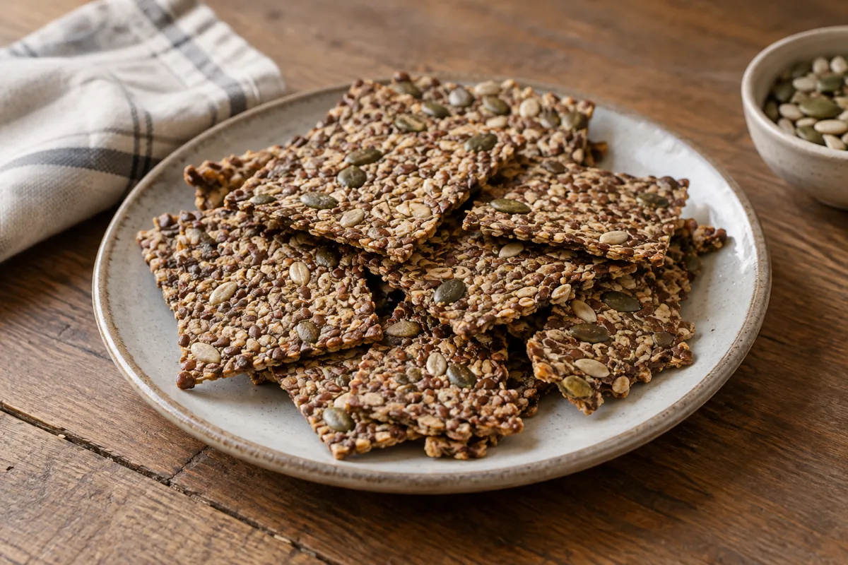 Lijnzaadcrackers met pitten