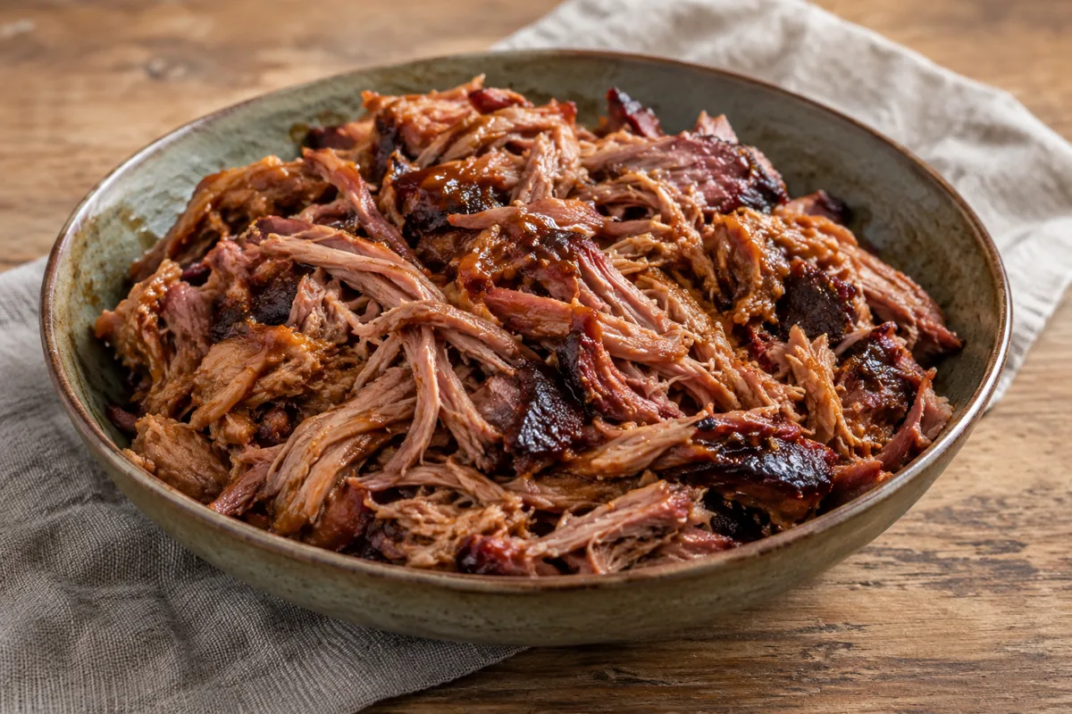 Pulled pork van de kamado