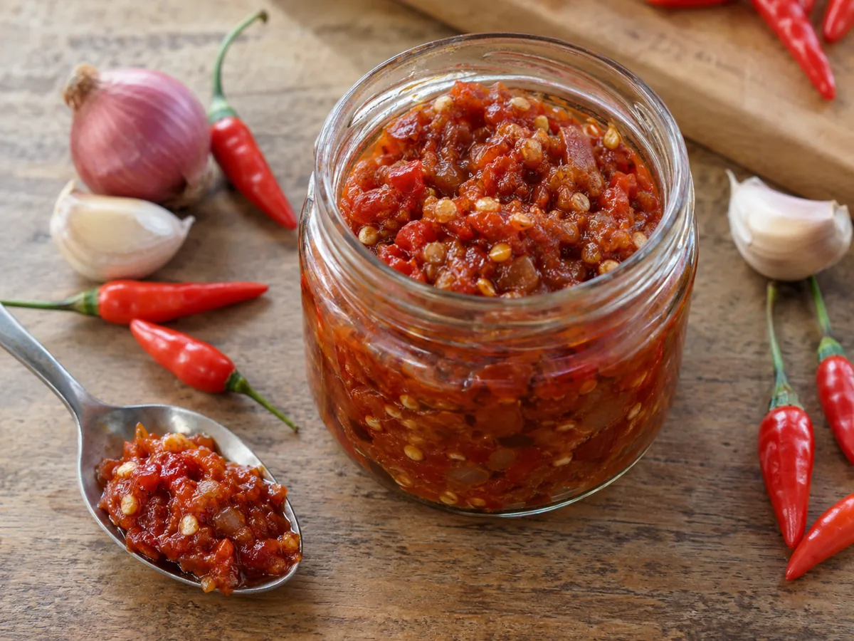 Rawit-sambal met appelazijn